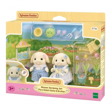 Set 2 fugurine Sylvanian Families, 3 ani+, Iepurasii Gradinari, Epoch