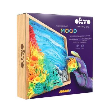 Set de creatie Wood & Craft Succulents, 21 x 21 cm, 14 ani+, Ocean Calm, Okto