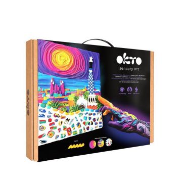 Set pictura 3D cu argila usoara, 30 x 40 cm, 14 ani+, Park Guell Barcelona, Okto