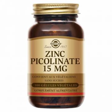 Solgar Zinc Picolinat 15mg Apărarea imunitară 100 Comprimat
