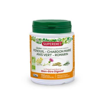 Superdiet Quatuor Digestie Fenicul organic 150 Gelule