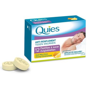 Tablete Quies Honey-Lemon împotriva sforăitului X12