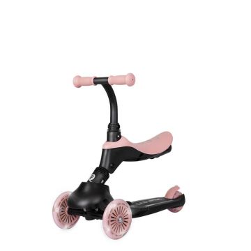 Trotineta multifunctionala 5in1 Sema EVO, 1-6 ani, Roz, Qplay