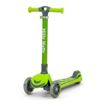 Trotineta pliabila cu roti luminoase Boogie, Green, Milly Mally