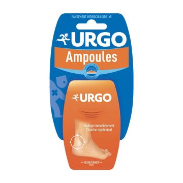 Urgo Heel Blisters 5 pansamente mari 7.2x4.3 cm