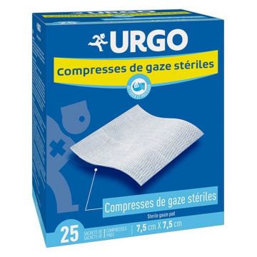 Urgo tablete sterile 7,5 cm x 7,5 cm x25