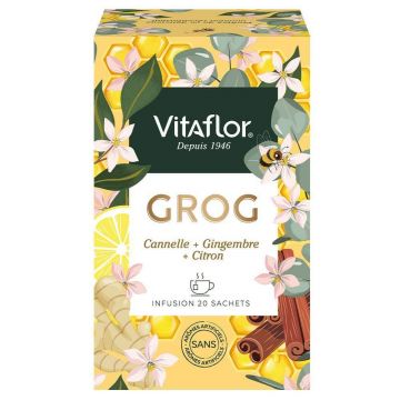 Vitaflor Infuzie revigorantă de Grog 20 pungi