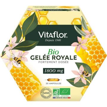 Vitaflor Organic Royal Jelly 1800mg 20 bulbi