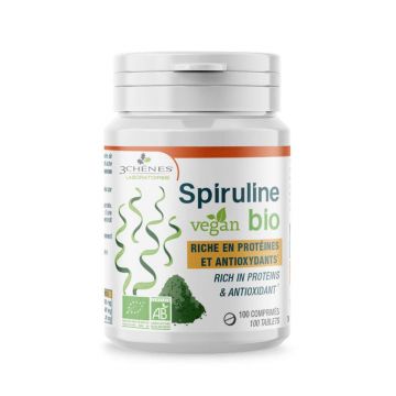 3 Chênes Spirulina Organic Vegan 100 comprimate