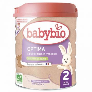 Babybio Optima 2 Lapte praf organic De la 6 luni 800g