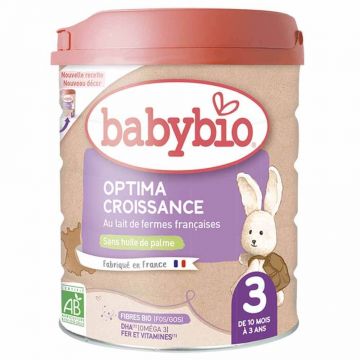 Babybio Optima 3 Crestere Lapte praf 10 luni la 3 ani 800g