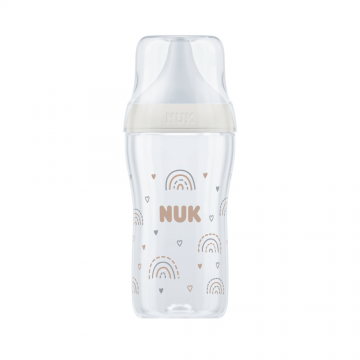 Biberon Perfect Match, M, + 3 luni, Curcubeu, 260 ml, Nuk