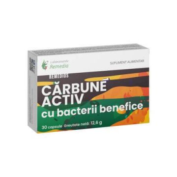 carbune activ, 30 capsule, Laboratoarele Remedia