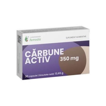 Carbune Activ, 350 mg, 30 capsule, Laboratoarele Remedia