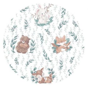 Cearceaf din bumbac cu elastic pentru patut, 120x60 cm, Lulu Natural, MimiNu