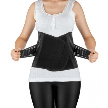 Centura abdominala post-natala reglabila, L-XL, Negru, BabyJem