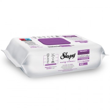 Șervețele umede multisuprafețe Easy Clean, Orchid Garden, 100 bucăți, Sleepy