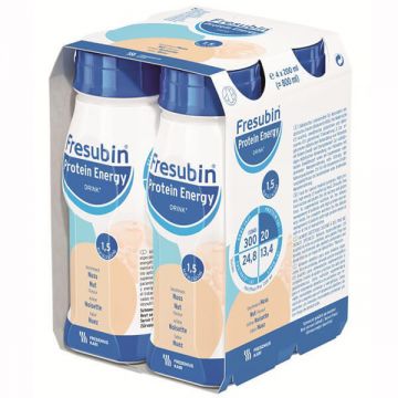 Fresubin Protein Energy cu aromă de nuci, 4 x 200 ml, Fresenius Kabi