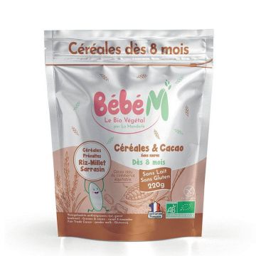 La Mandorle Bebè M Cereale și cacao Bio De la 8 luni 220g