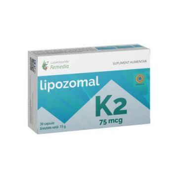 Lipozomal K2 75 mcg, 30 capsule, Laboratoarele Remedia