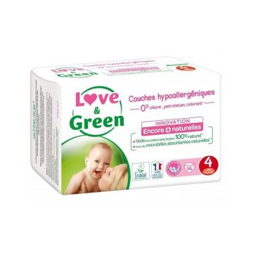 Love&Green Scutece hipoalergenice mărimea 4 de la 7 la 14 kg x46