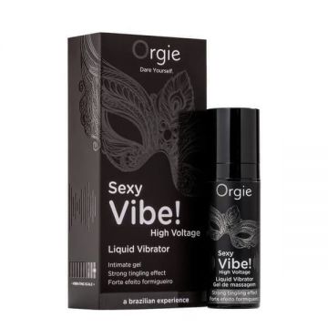Orgie Sexy Vibe! Vibrator lichid de înaltă tensiune, gel de stimulare prin vibrații, 15ml