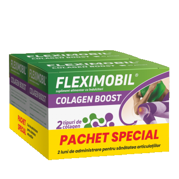 Pachet Fleximobil Colagen Boost, 2 x 30 plicuri, Fiterman