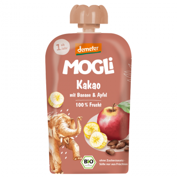 Piure eco, 1 an+, Cacao, Mere si Banane, 100 g, Mogli