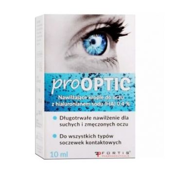 Prooptic, Picături hidratante pentru ochi, 10 ml + picurător