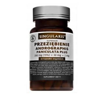 Singularis Przezibienie Andrographis Paniculata Plus 350mg (15%) + 30mg + 2mg, 60 capsule
