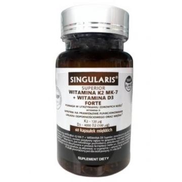 Singularis Superior Vitamina K2 120 ug + D3 4000 UI Forte, 60 capsule