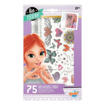 Tatuaje pentru fete Glitter, +8 ani, 75 modele, Buki
