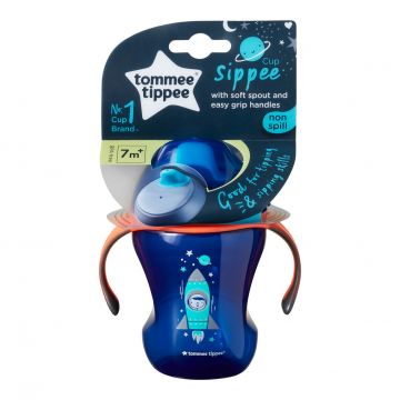 Tommee Tippee Sippee Cup Pahar cu mamelon cu mânere 7m+ Băiat, 230ml