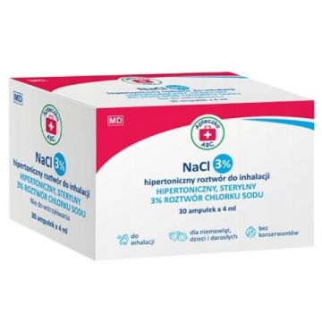 Trusă de prim ajutor ABC NaCl 3% Soluție hipertonică pentru inhalare, 30 x 4 ml