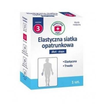 Trusă de prim ajutor ABC Plasă de bandaj, elastic mărimea 3, 1 buc