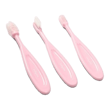 BabyOno Periuță de dinți roșie 3 buc