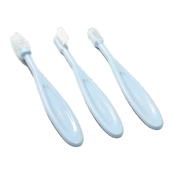 BabyOno Periuță de dinți turcoaz 3 buc