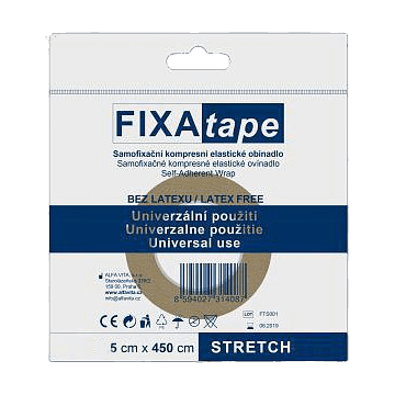 Fixatape Stretch bandaj elastic de compresie autoadeziv, fără latex 5 cm x 450 cm