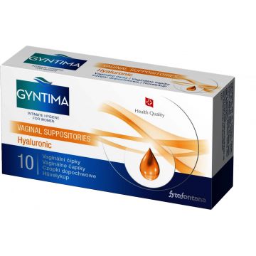 Gyntima Supozitoare vaginale cu acid hialuronic. 10 buc