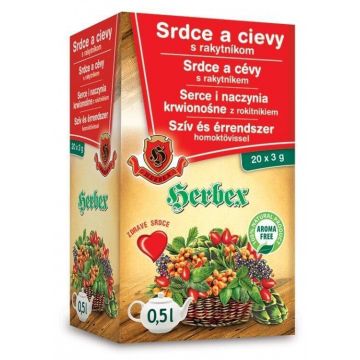 Herbex Inima și vasele de sânge cu buckthorn de mare 20 x 3 g