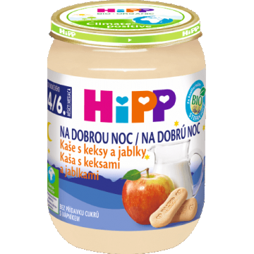 HiPP BIO Terci de noapte bună cu biscuiți și mere 190 g