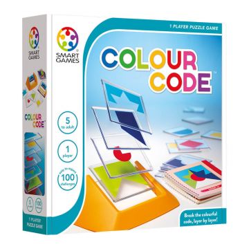 Joc de logica cu 100 de provocari Colour Code, 5 ani+, Smart Games