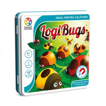 Joc de logica cu 48 de provocari Logibugs, 6 ani+, Smart Games