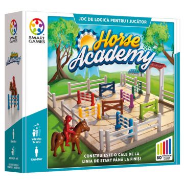 Joc de logica cu 80 de provocari Horse Academy, 7 ani+, Smart Games