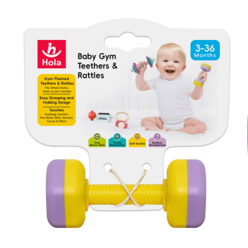 Jucarie dentitie Gantera, 3 luni+, Mov, Hola