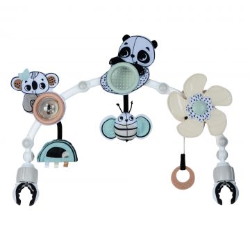 Jucarie pentru carucior Arcada Sunny Stroll, + 0 luni, Black & White Decor, Tiny Love