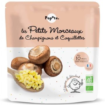Mancare Bio cu ciuperci si paste, 10 luni+, 190 g, Popote