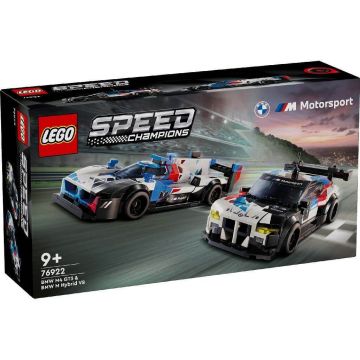 Masini de curse BMW M4 GT3 si BMW M Hybrid V8, 9 ani+, 76922, Lego Speed
