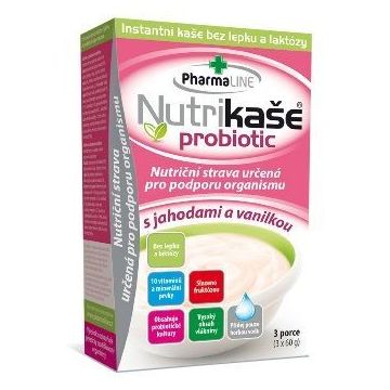Mix nutritiv probiotic cu căpșuni și vanilie, 3 x 60 g