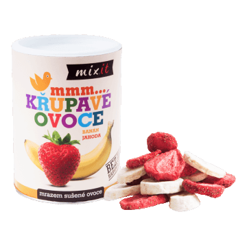 Mixit Fructe crocante Banană-căpșuni 80 g